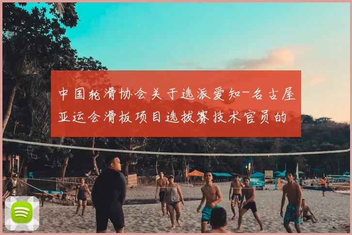 中国轮滑协会关于选派爱知-名古屋亚运会滑板项目选拔赛技术官员的通知