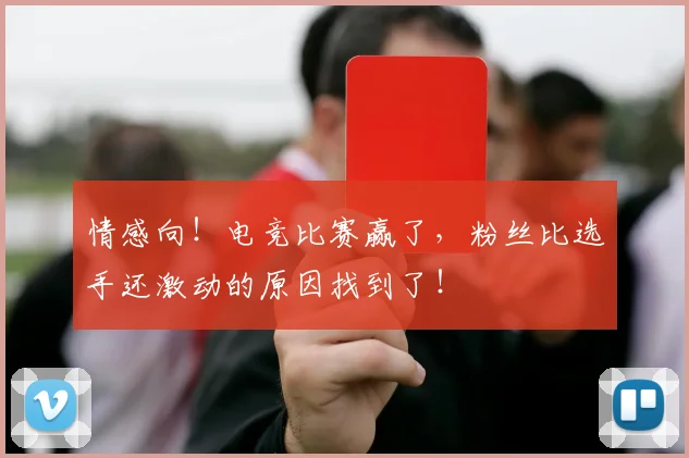 情感向！电竞比赛赢了，粉丝比选手还激动的原因找到了！