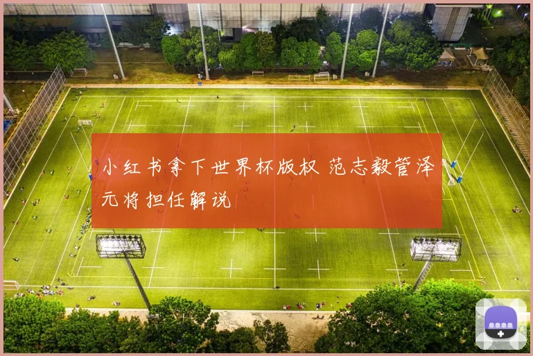 小红书拿下世界杯版权 范志毅管泽元将担任解说